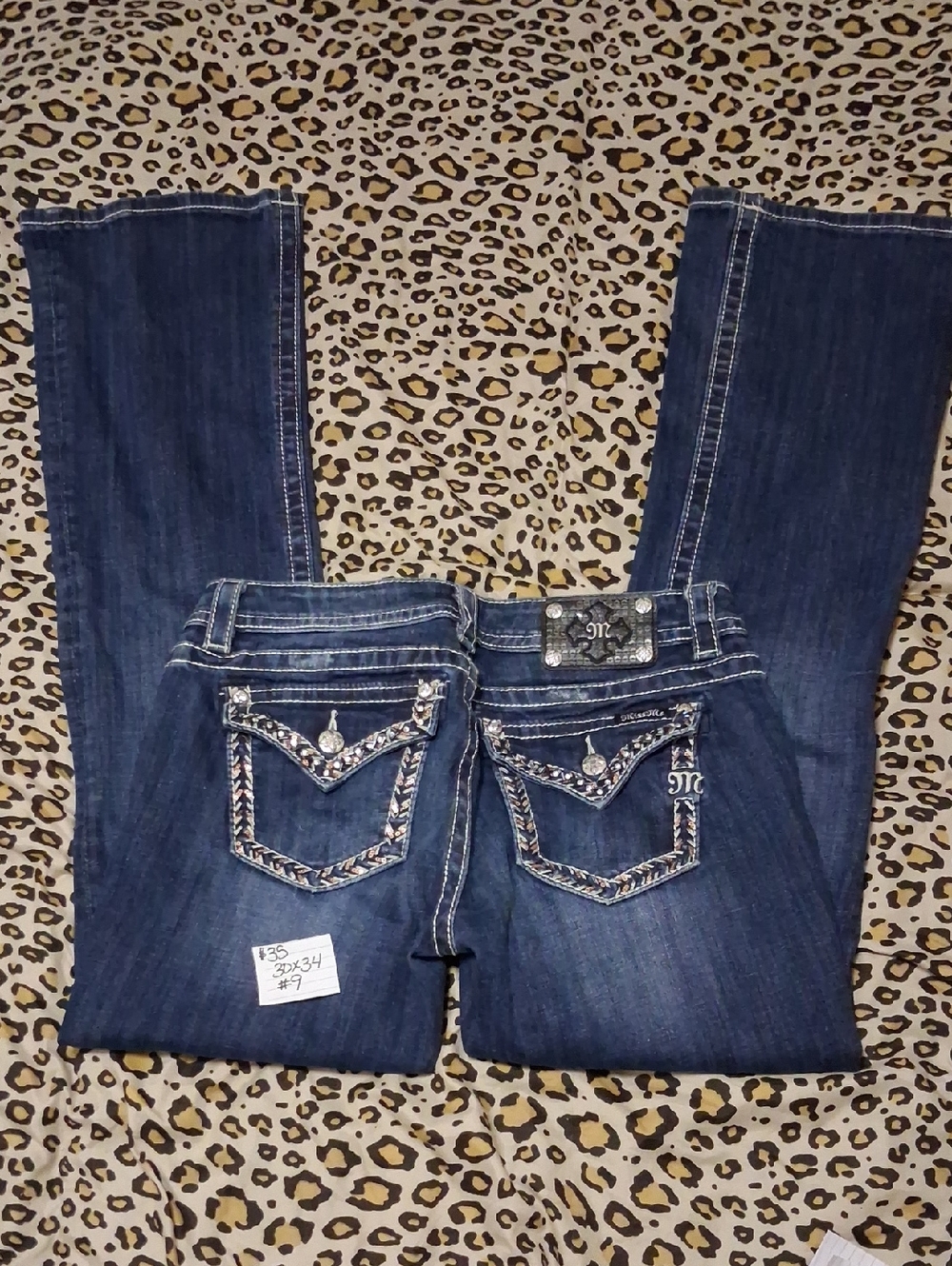 30x34 Miss Me Indigo Embellished Bootcut Jeans